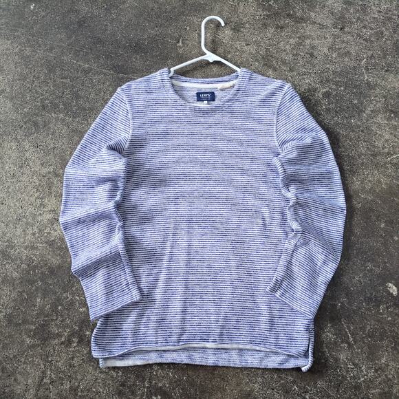 Levi's Made & Crafted Sweater Womens 1 Gray Blue Safari Heavy Knit Long Sleeve - Picture 1 of 11